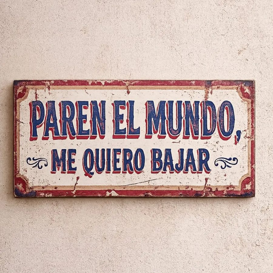 Cuadro Paren el mundo, me quiero bajar