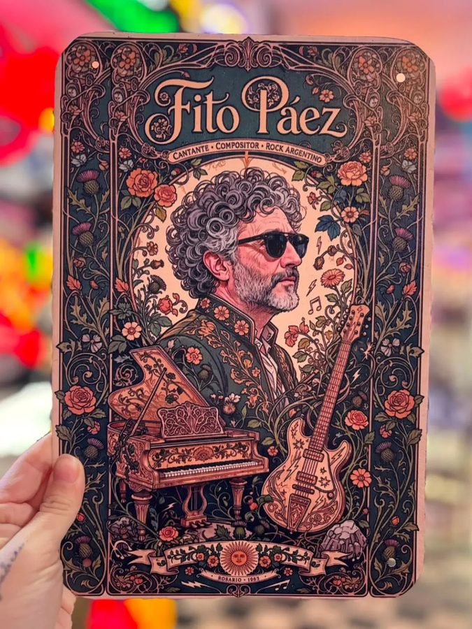Chapa decorativa de rock argentino – Fito Páez y Luca Prodan