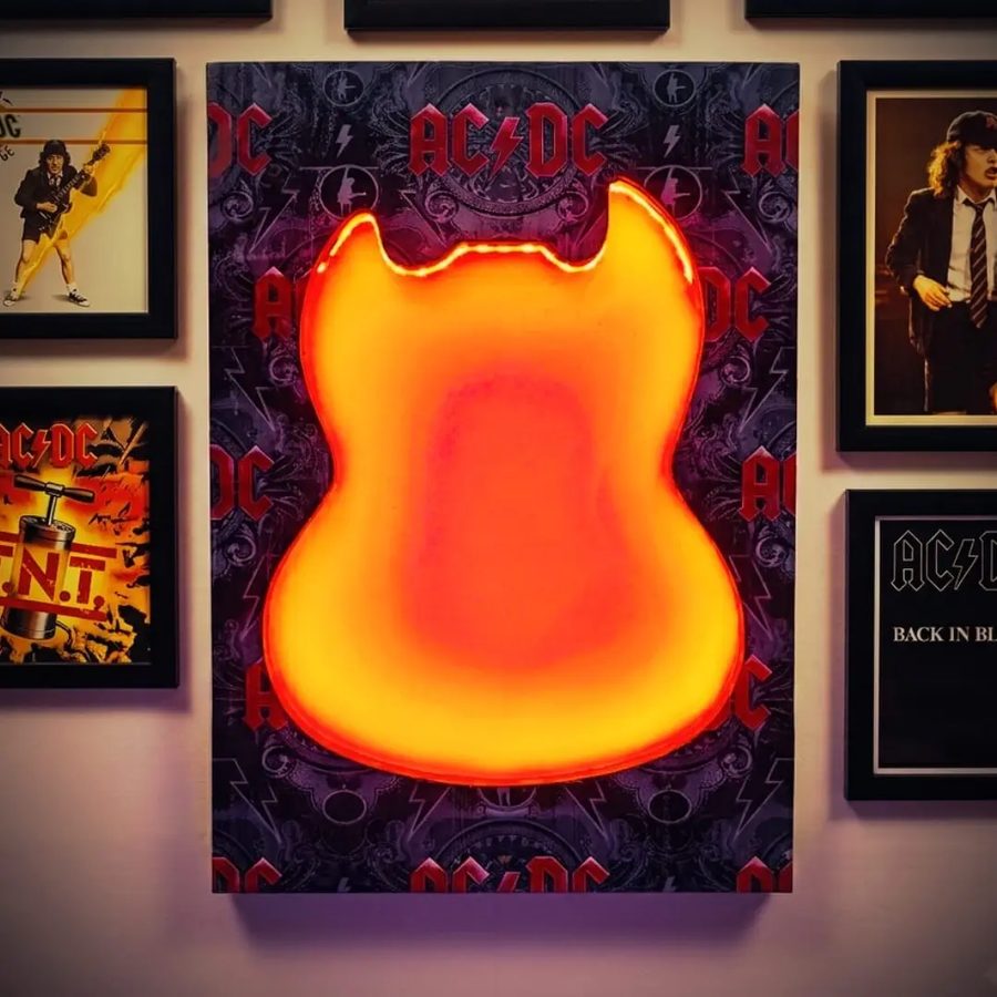 Cuadro AC/DC – Guitarra iluminada