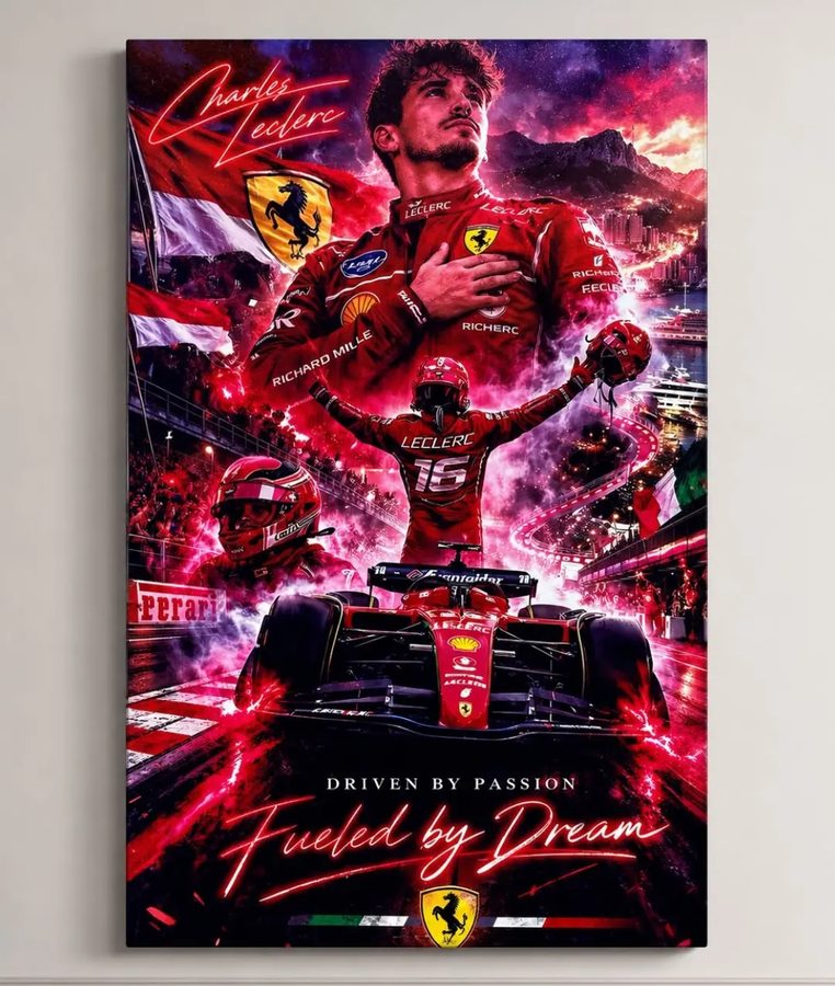 Cuadro Charles Leclerc – Ferrari F1 Fueled by Dream