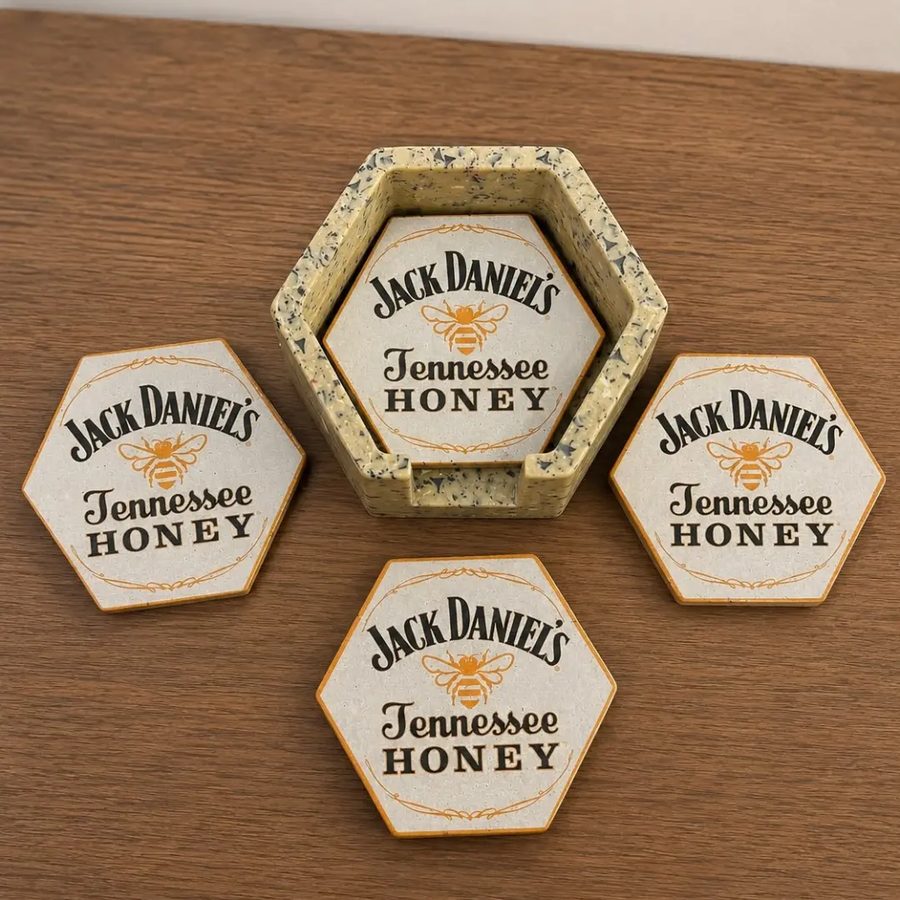 Set de 4 Posa vasos Hexagonal