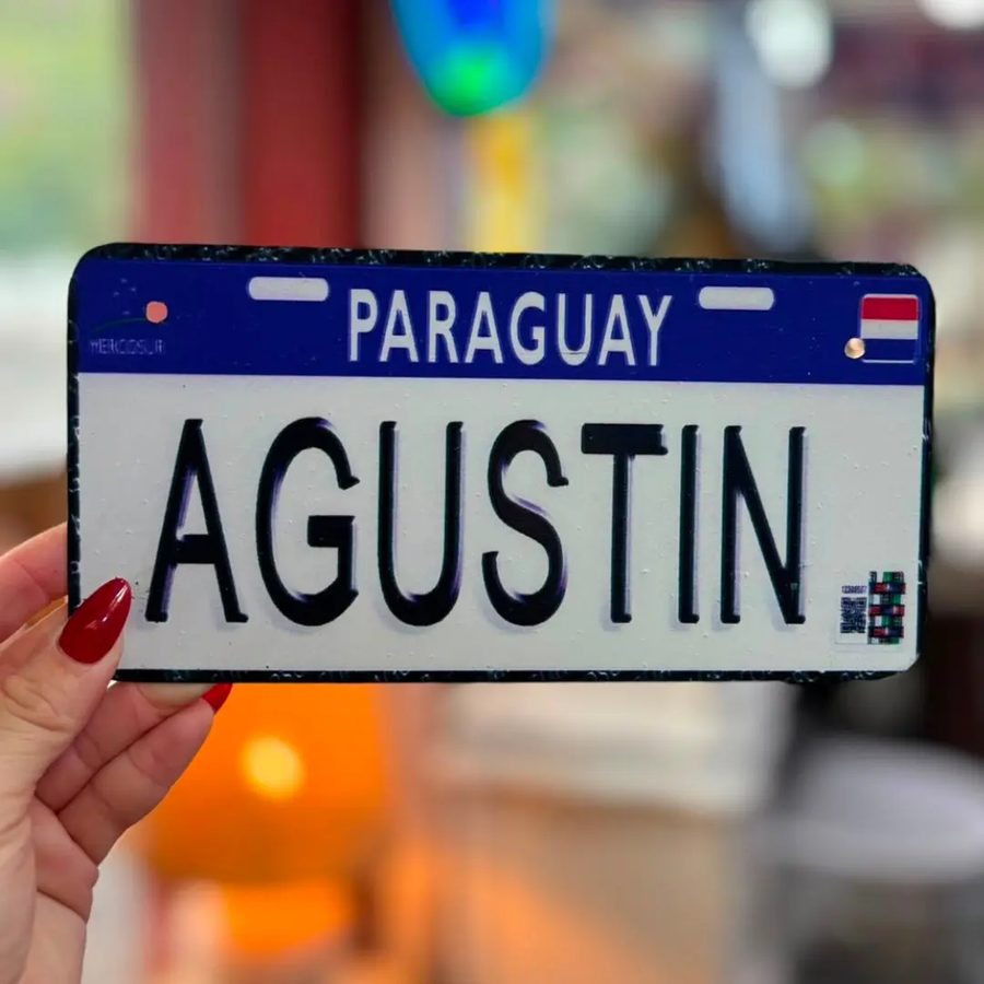 Chapa Patente Paraguay personalizada con tu nombre