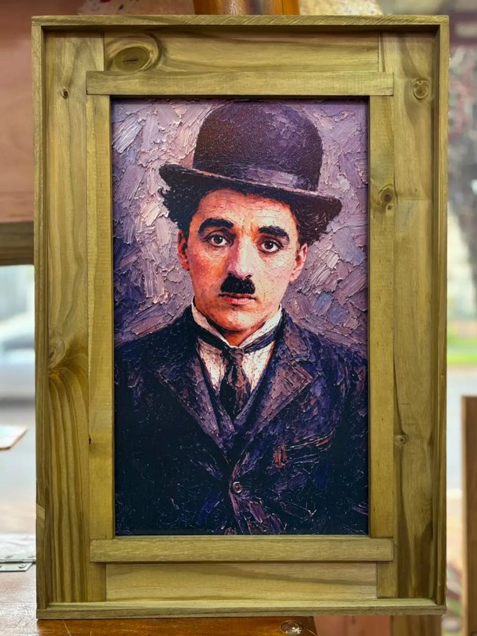 Cuadro Hombre con bombín y bigote