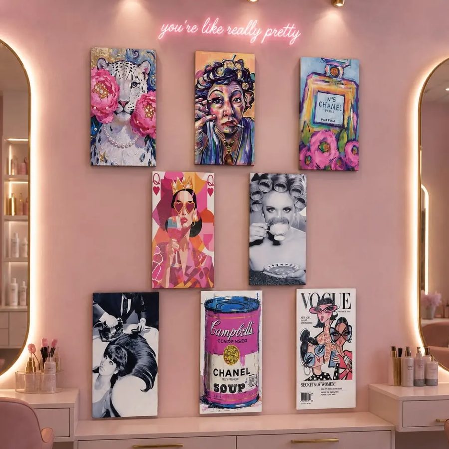 Cuadros para salón de belleza – Chanel, Vogue y pop art