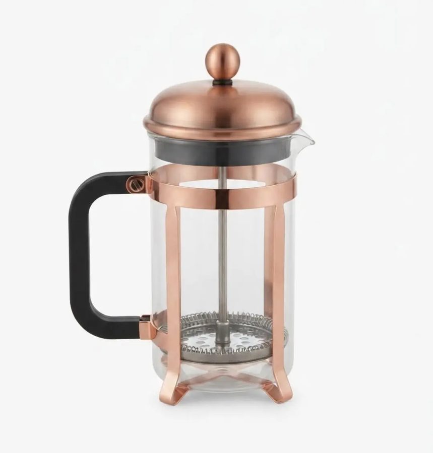 Cafetera prensa francesa vidrio 600 ML tu apa inoxidable