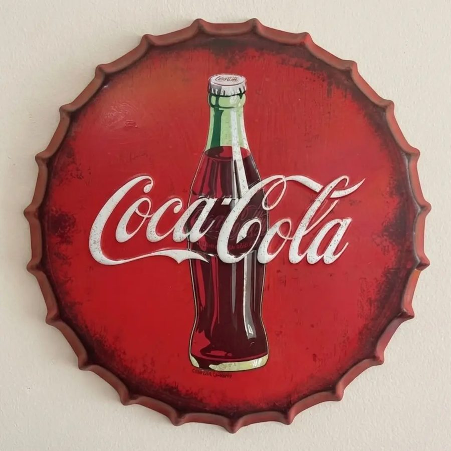 Tapa decorativa Coca-Cola (con relieve)