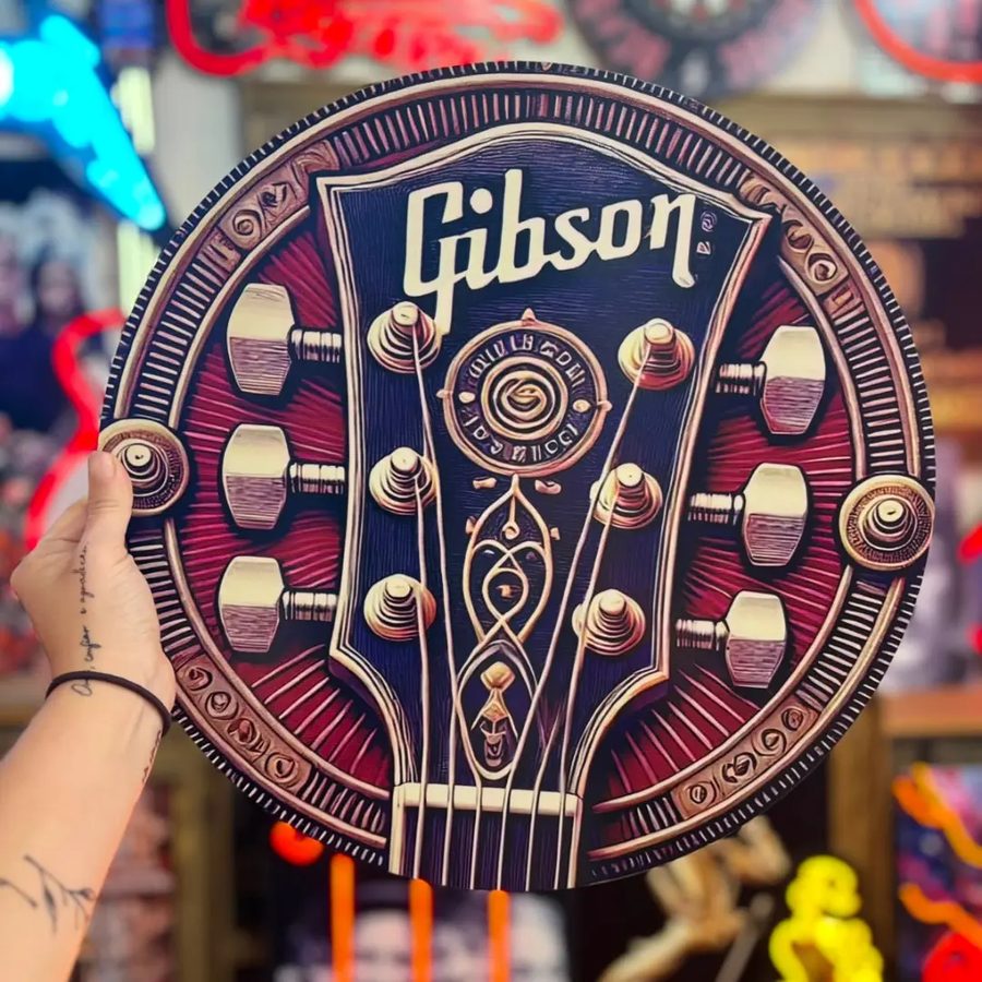 Cuadro redondo Gibson (clavijero de guitarra)
