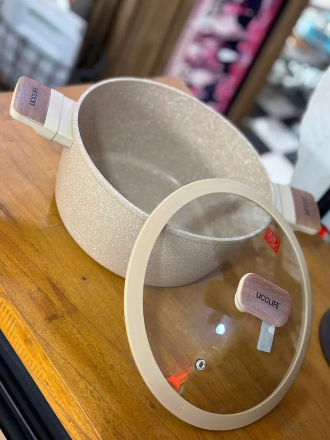 Olla profunda UCC LIFE SAPINNING 24 cm Granito beige