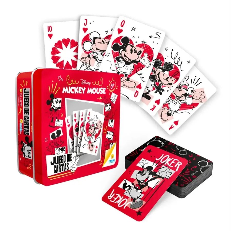 Juego de cartas de póker Mickey Mouse – en lata