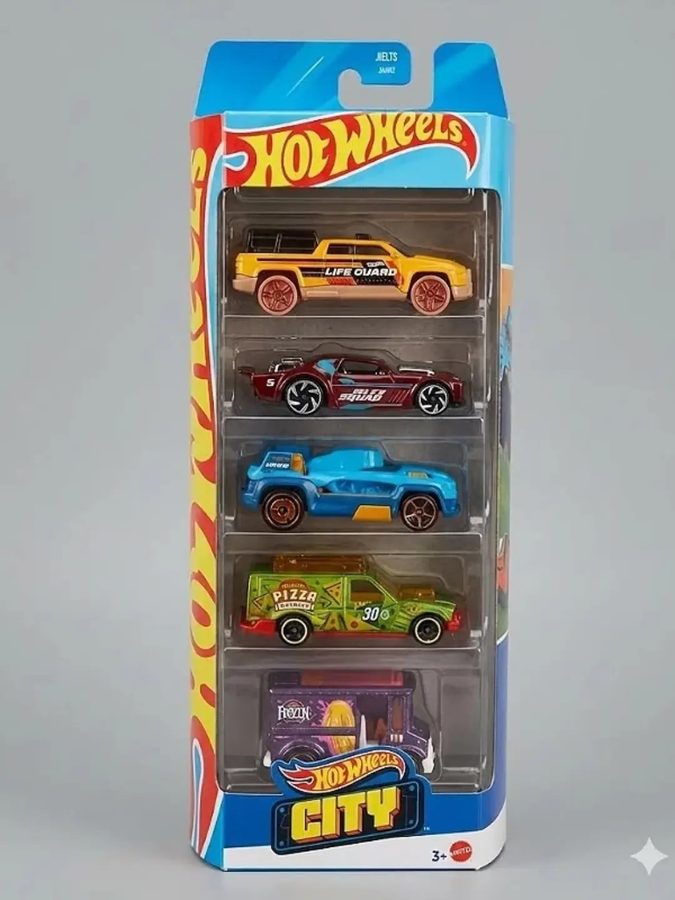 Pack de 5 autos Hot Wheels – X-Raycers translúcidos