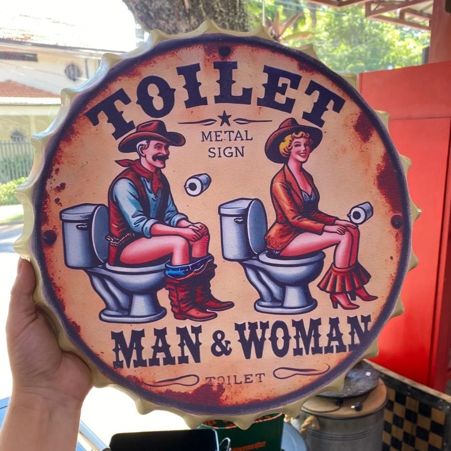 Tapa decorativa Toilet Man & Woman – foto 2