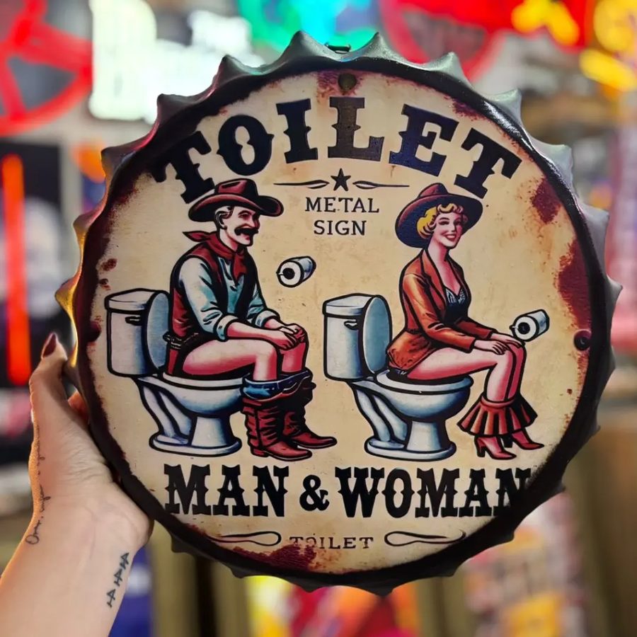 Tapa decorativa Toilet Man & Woman