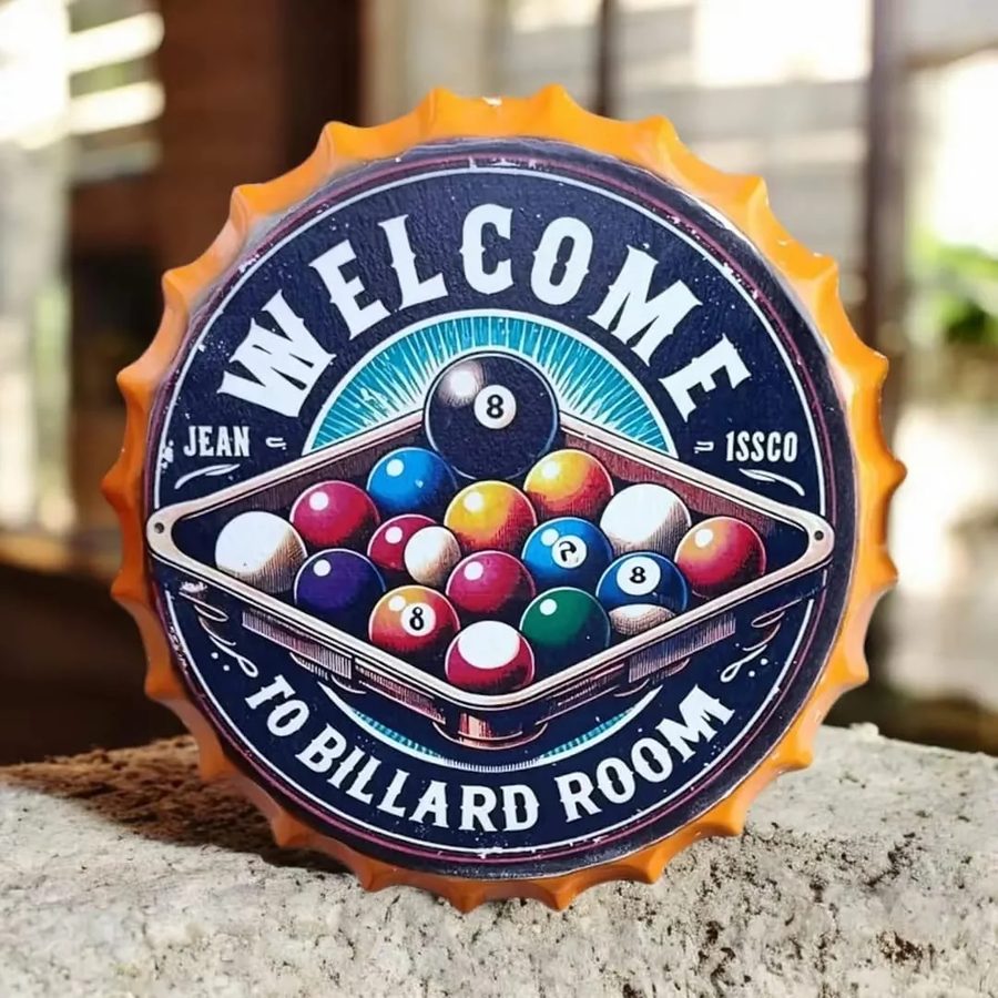 Tapa decorativa Welcome to Billard Room – foto 2