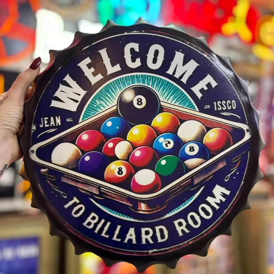 Tapa decorativa Welcome to Billard Room