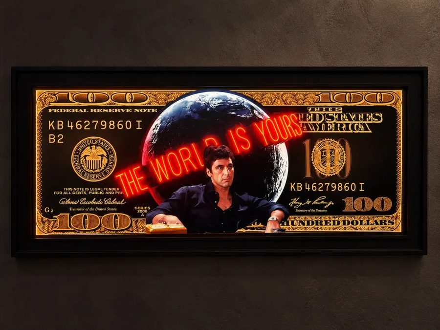 Cuadro The World Is Yours – Billete de 100 dólares