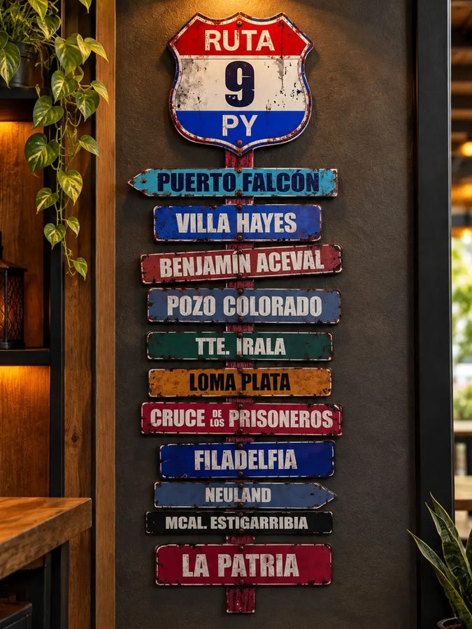 Chapa Ruta 9 PY – localidades del Chaco