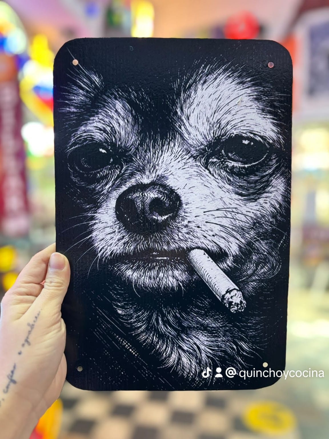 Chapa Chihuahua fumando